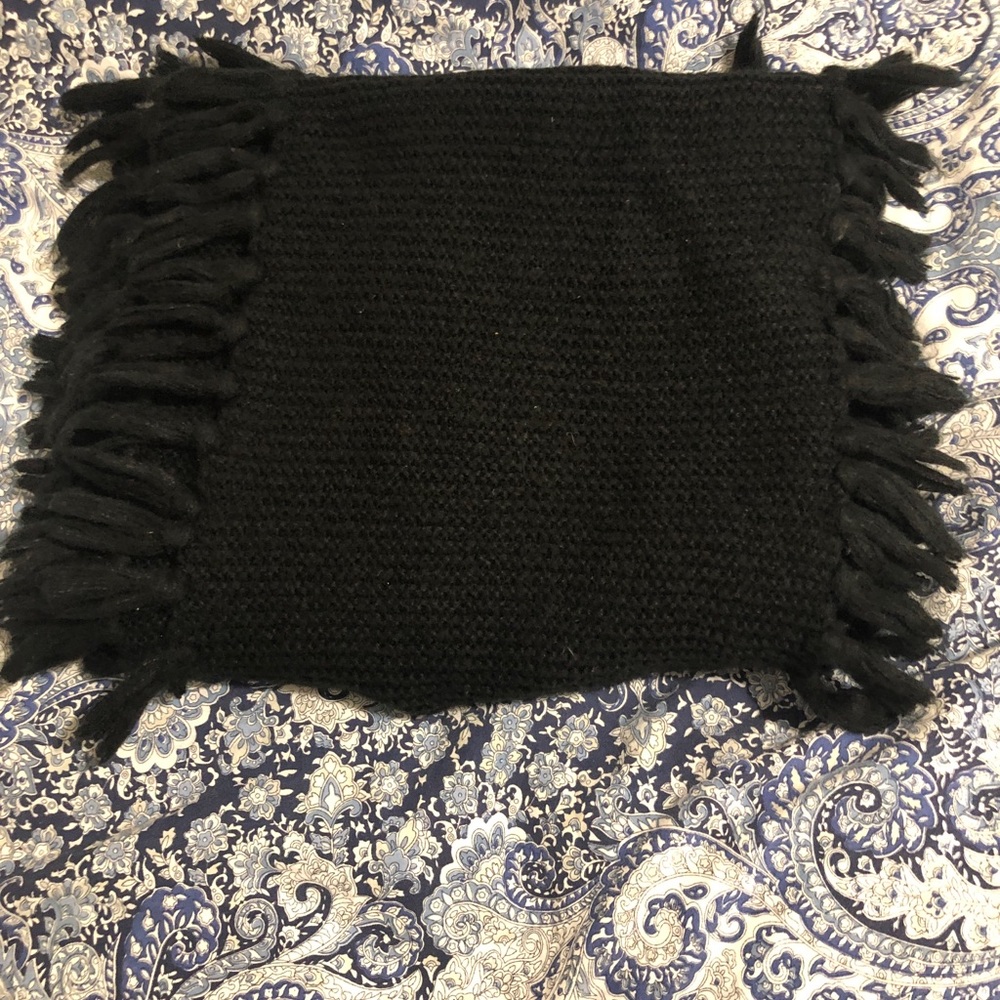 Rebecca Minkoff Black Tassel Scarf